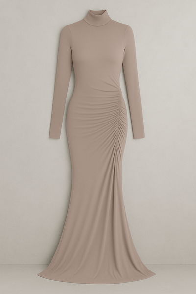 Serena – Abito Lungo Elegante Drappeggiato