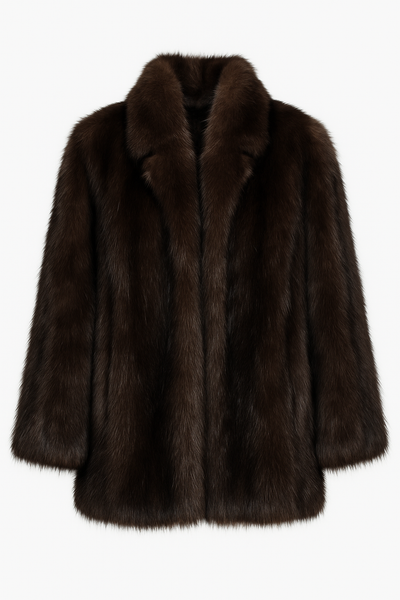 Arianna - Pelliccia Ecologica Marrone Luxury